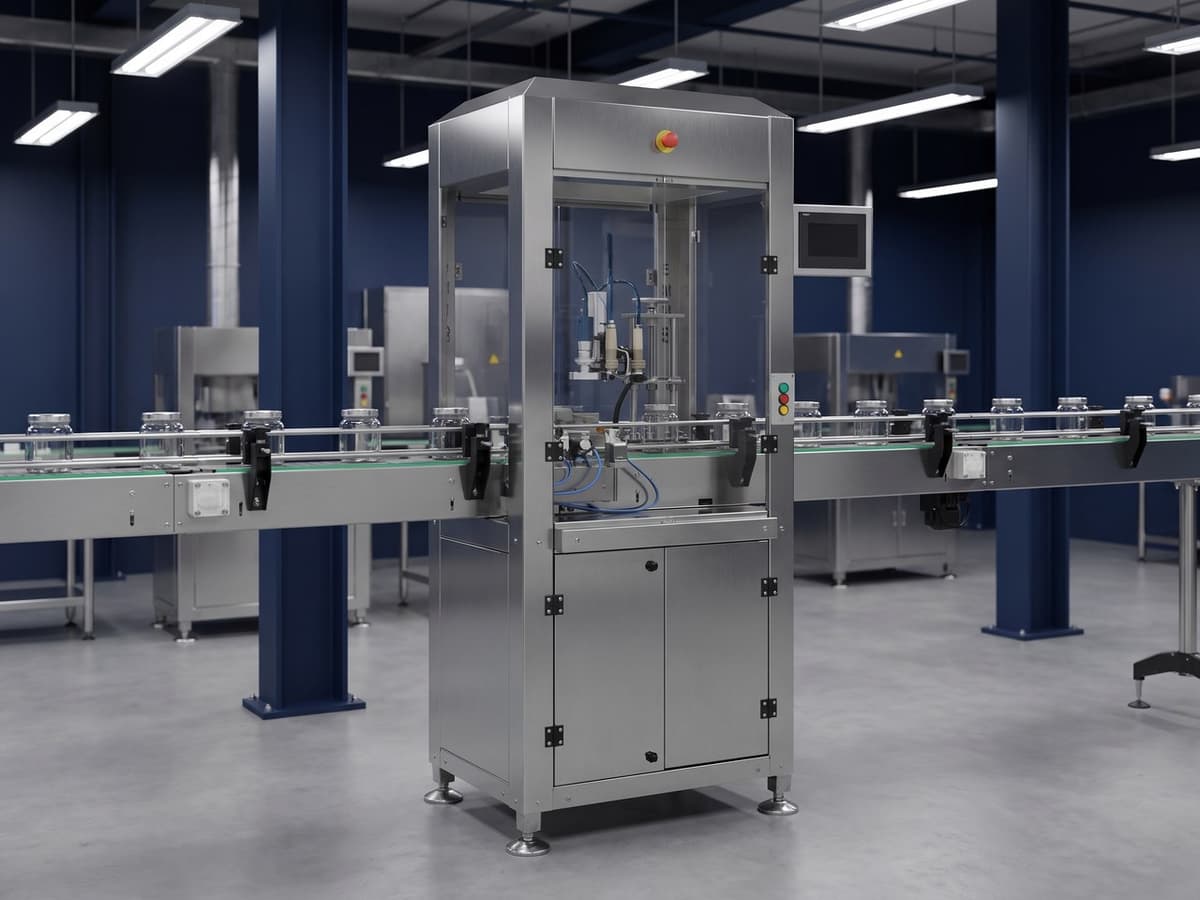 While the machine operates on the production line