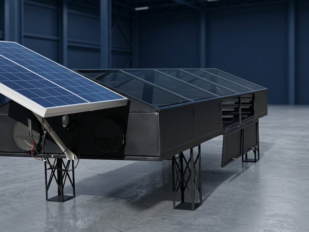 Solar drying system — closed drying booth with solar collector